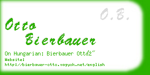 otto bierbauer business card